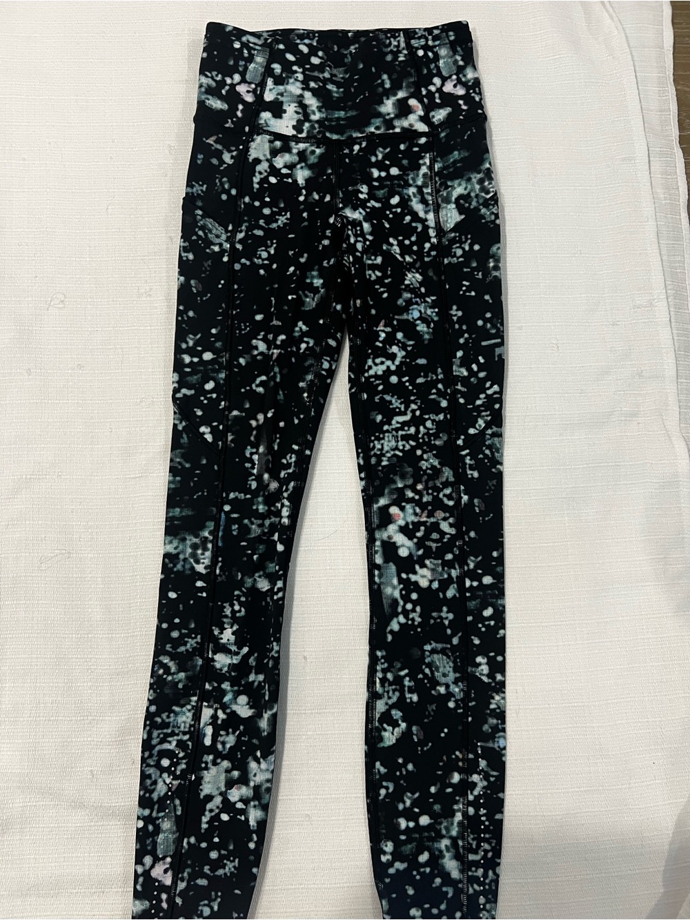 lululemon athletica Black and White Splatter High-Rise Leggings